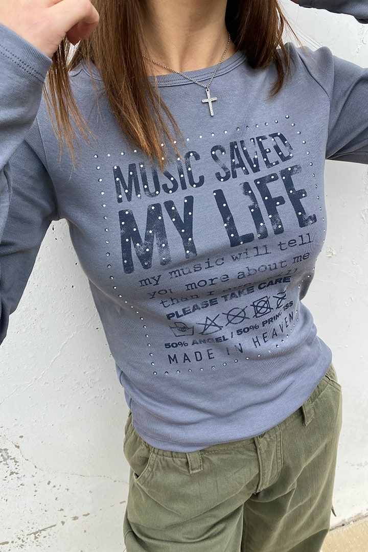 T-shirt Music saved my life
