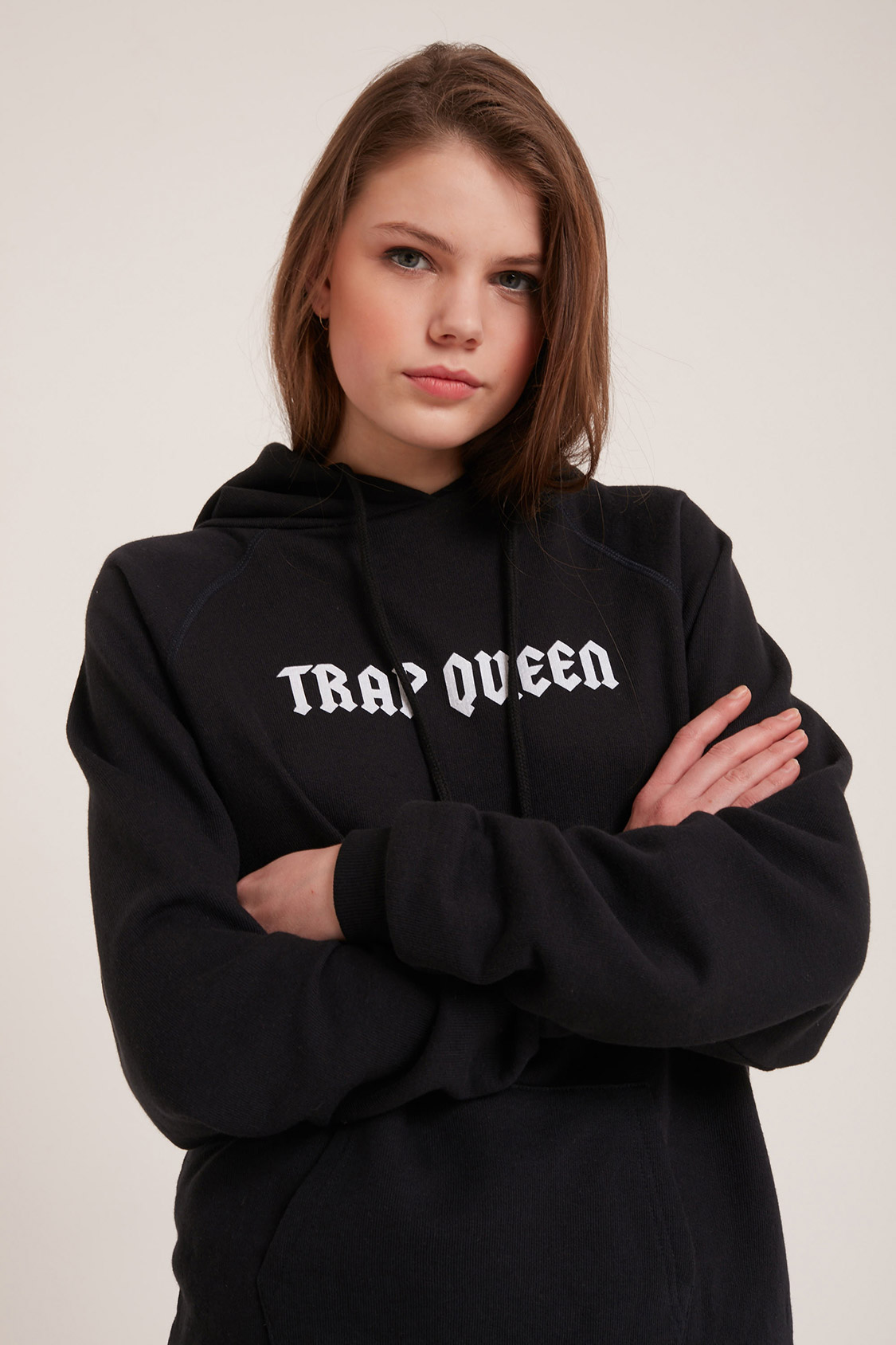 Trap queen printed hoodie
