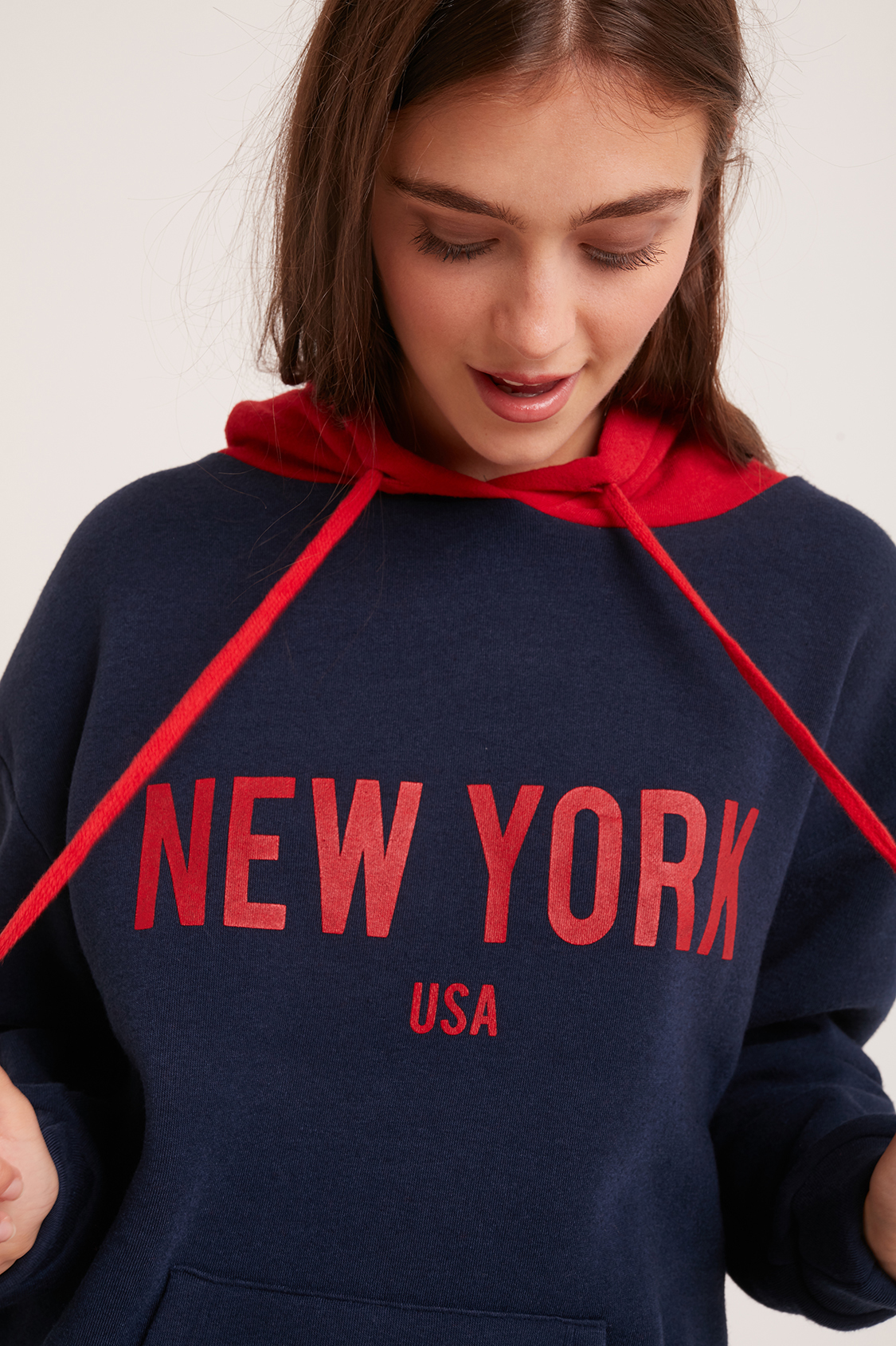 New York printed hoodie