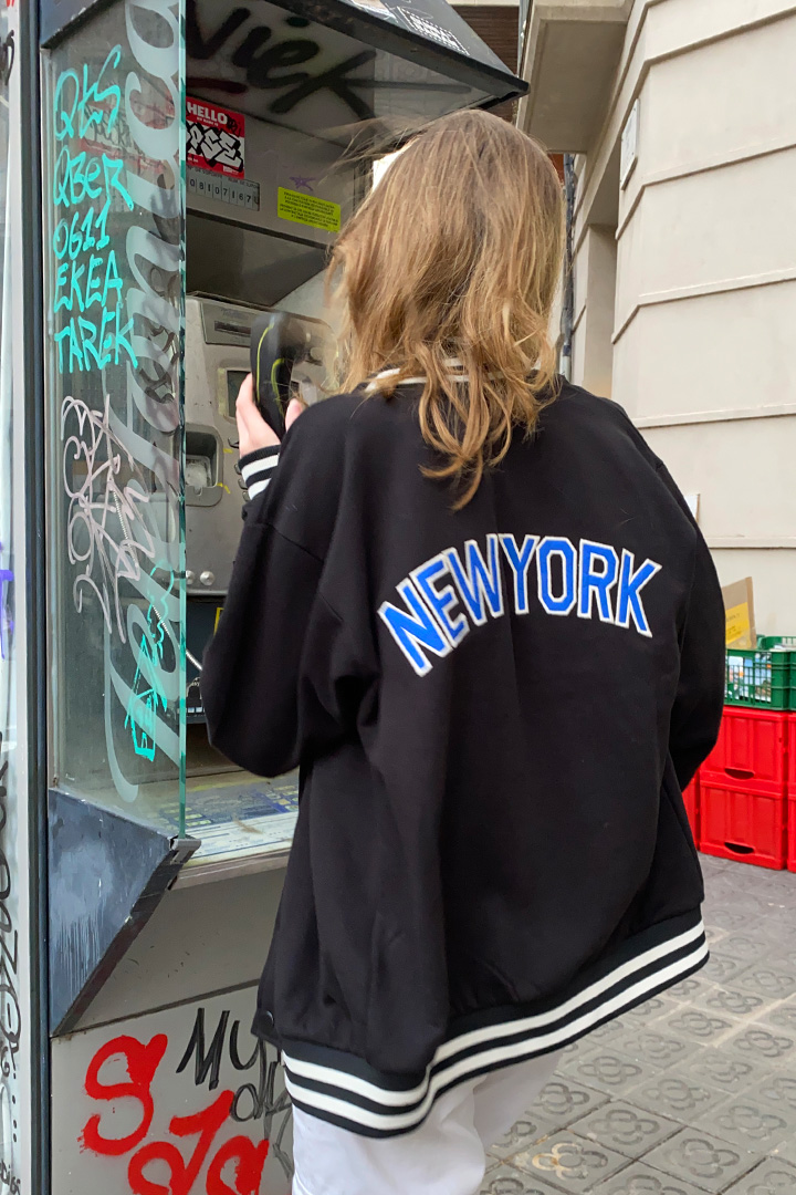 New York patch bomber jacket
