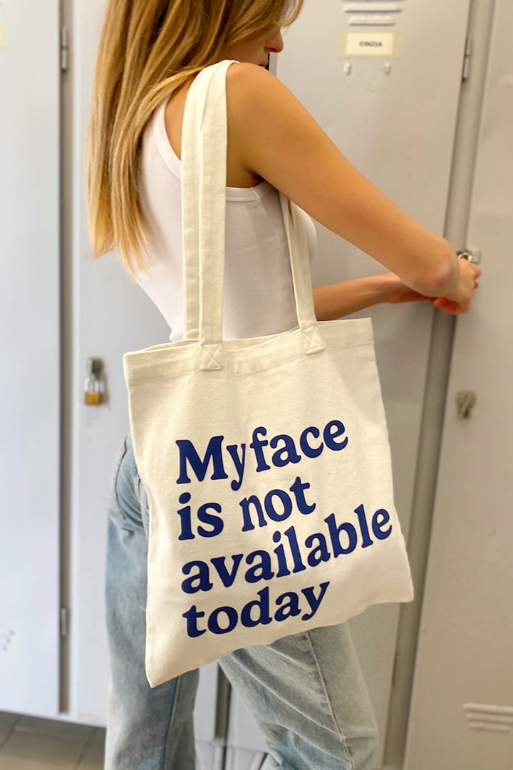 Shopping bag My face is not