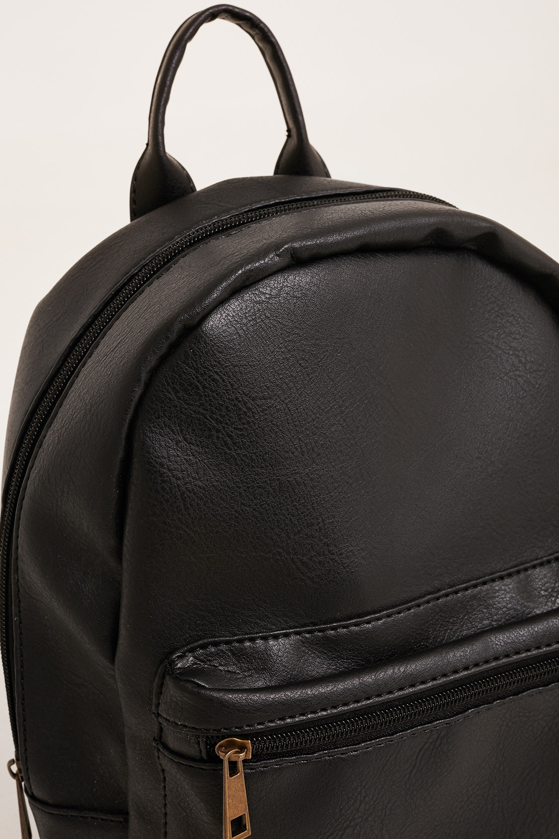 Faux leather backpack