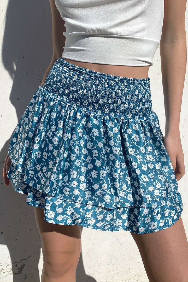 Shirred skirt