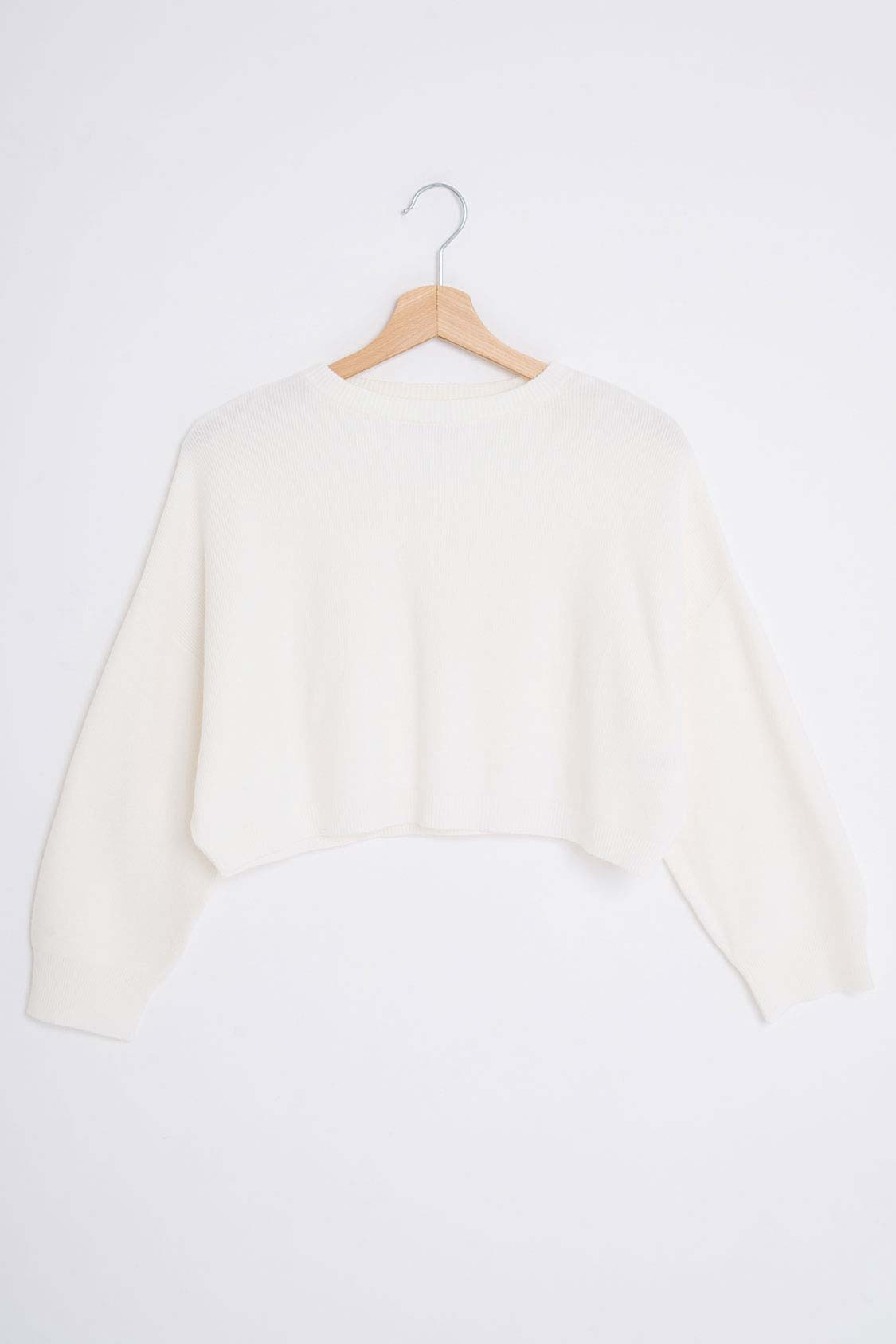 Ribbed crop sweater