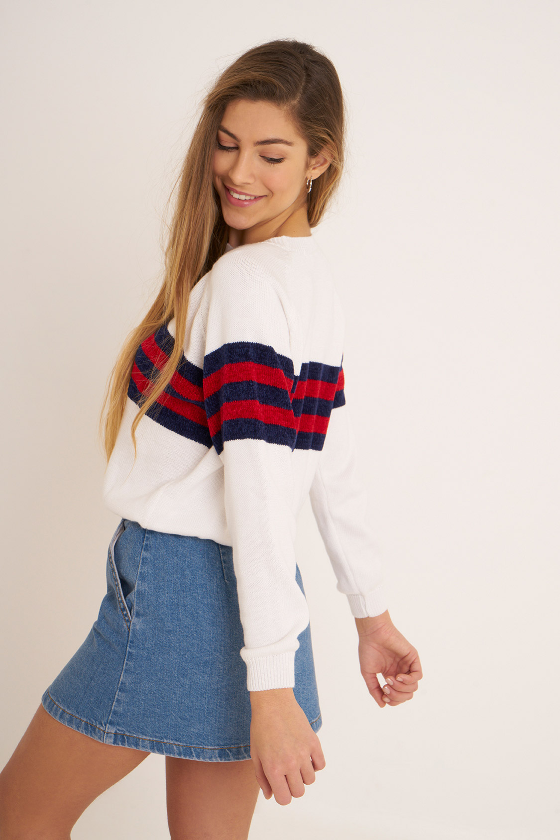 Chenille sporty sweater
