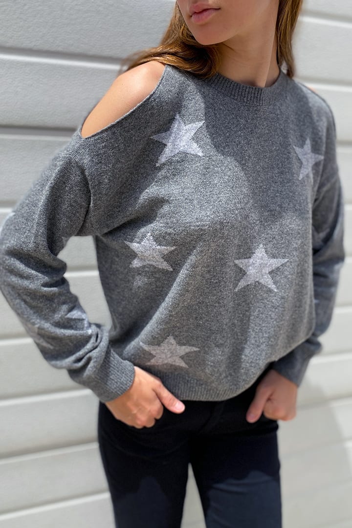 Star cut-out sweater