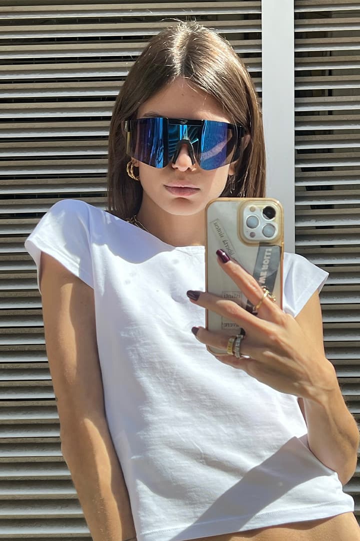 Mirrored mask sunglasses