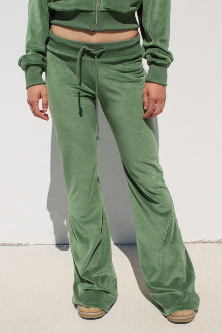 Chenille flared pants